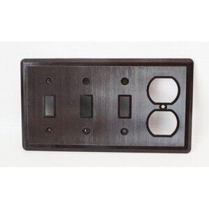 Vintage Bakelite 3 Toggle Switch And Socket Plate Outlet